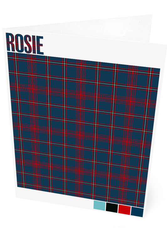 Rosie Modern tartan – set of two cards