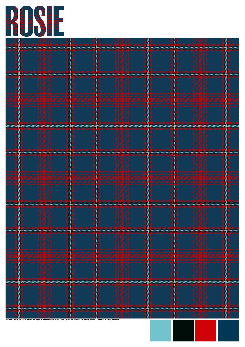 Rosie Modern tartan – poster