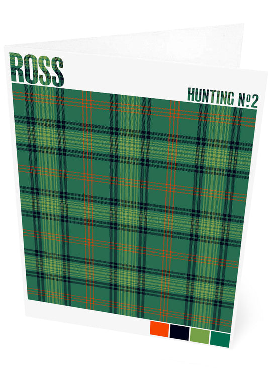 Ross Hunting #2 Ancient tartan – set of two cards