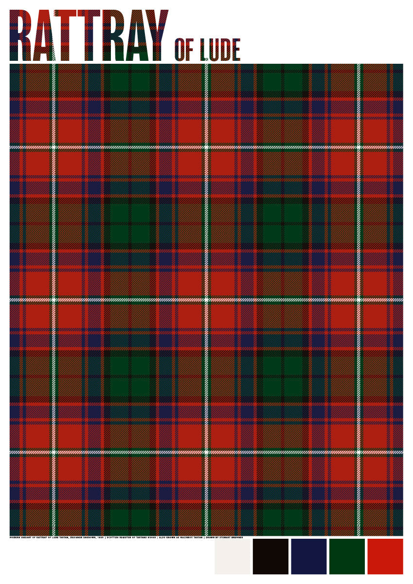 Rattray of Lude Modern tartan – giclée print