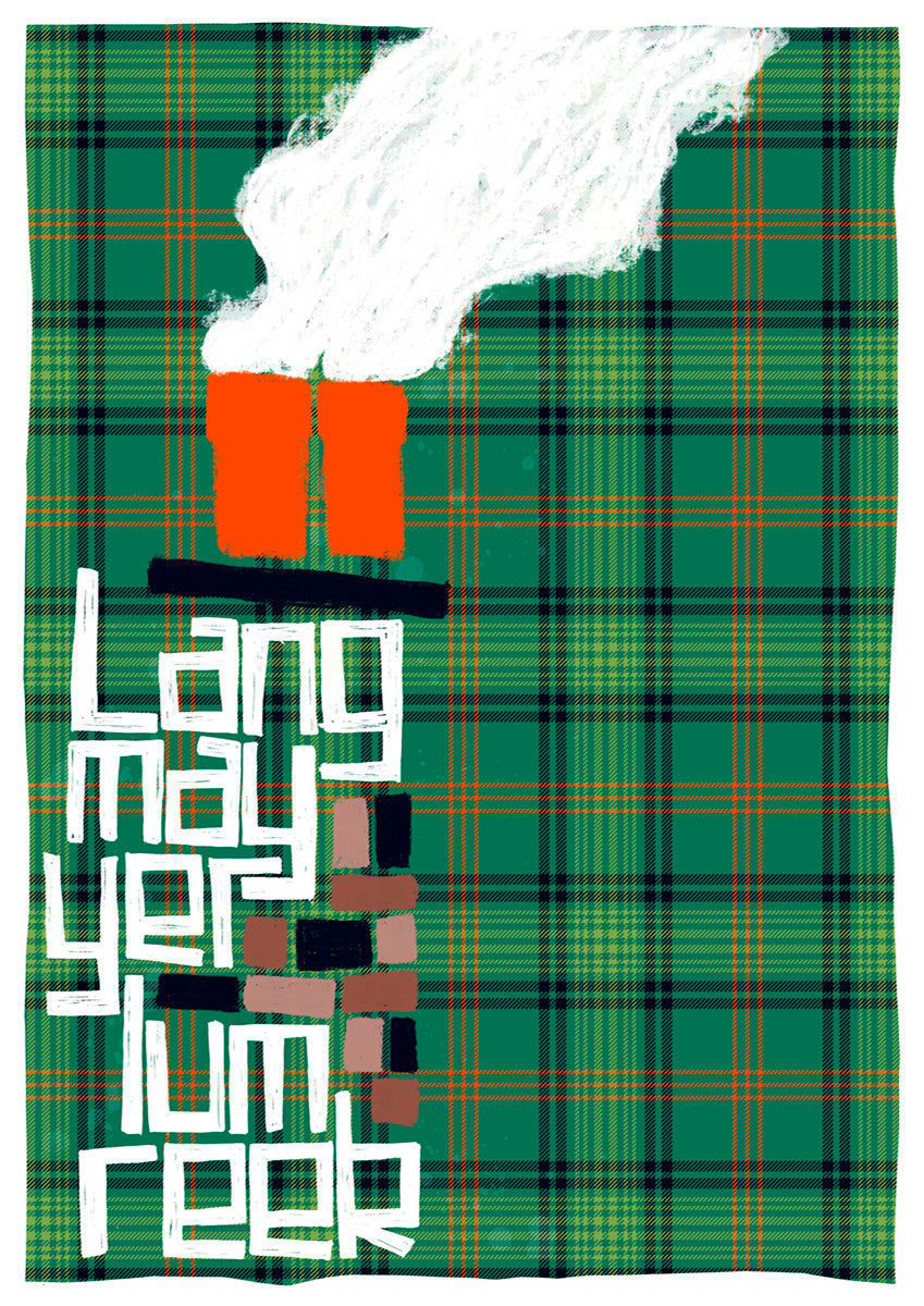 Lang may yer lum reek (oan tartan) – giclée print