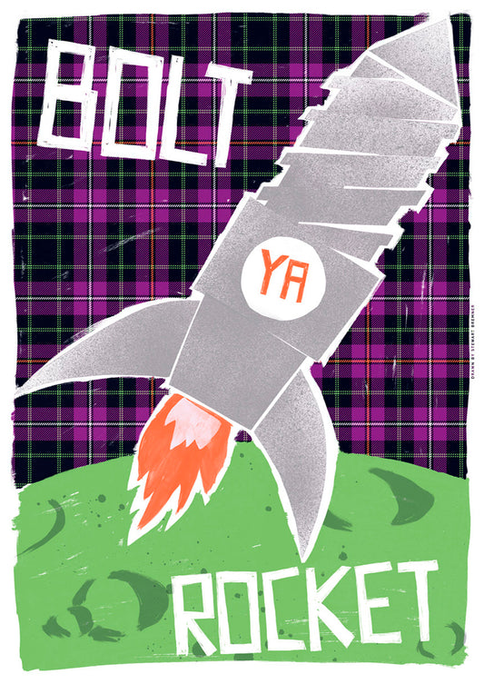 Bolt ya rocket (oan tartan) – giclée print