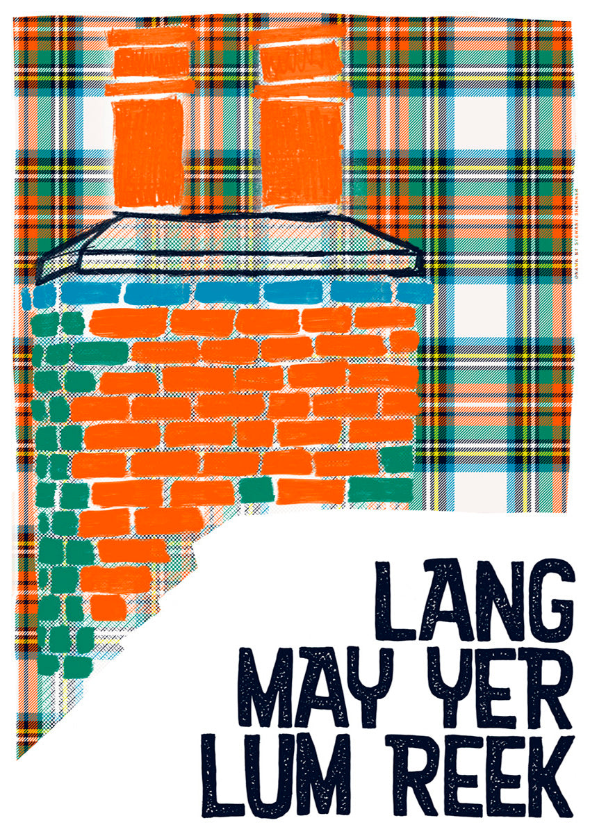 Lang may yer lum reek (oan tartan) – giclée print