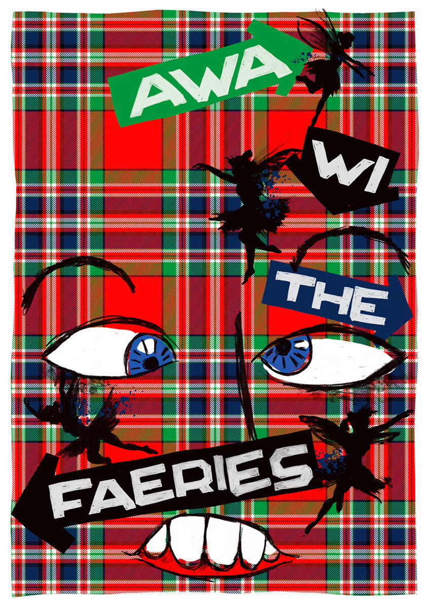 Awa wi the faeries (oan tartan) – giclée print