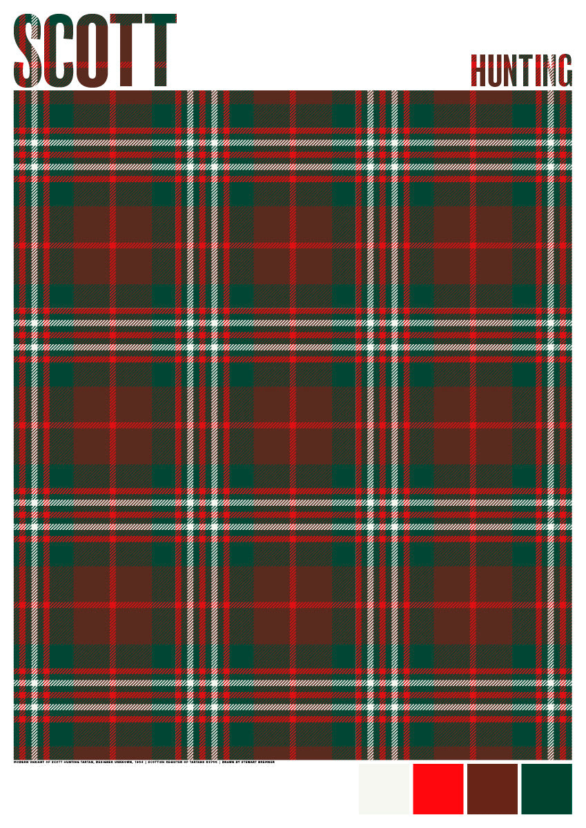 Scott Hunting Modern tartan – giclée print