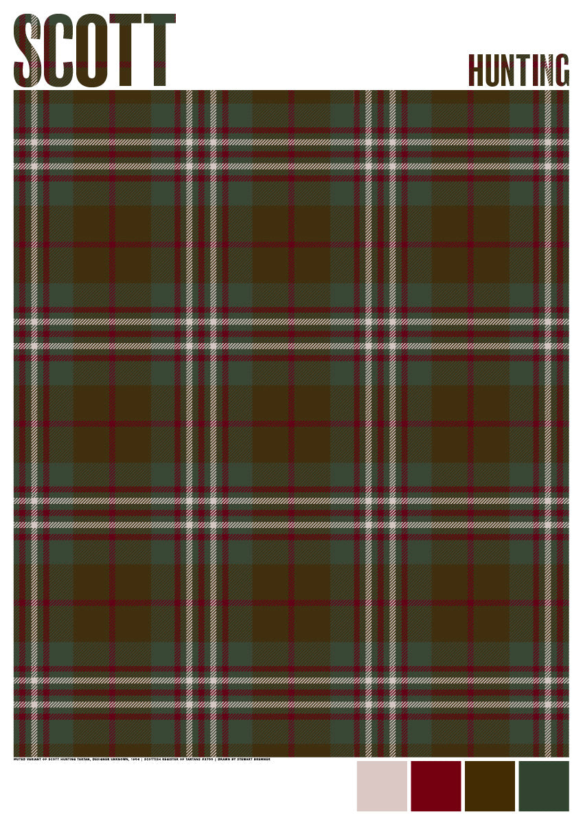 Scott Hunting Muted tartan – giclée print