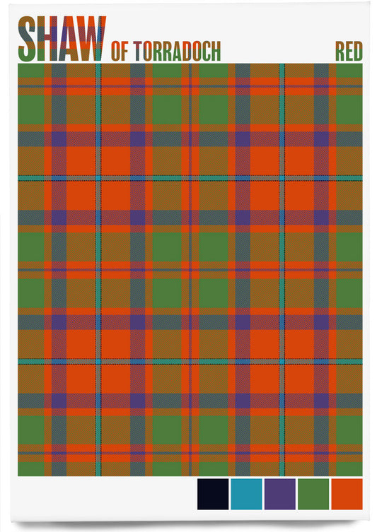 Shaw of Torradoch Red Ancient tartan – magnet