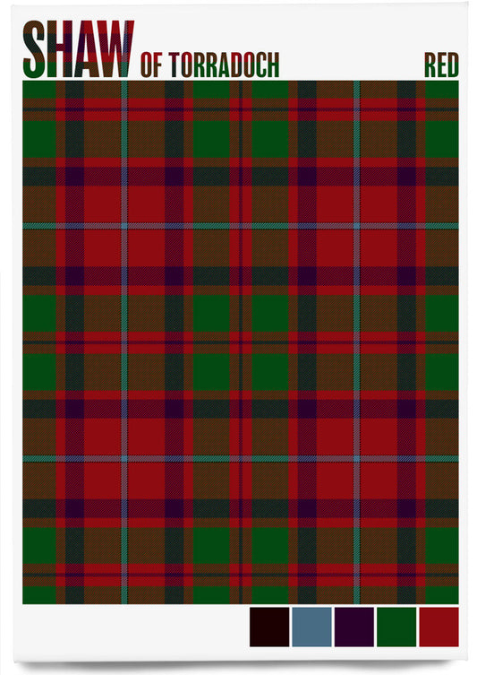 Shaw of Torradoch Red Modern tartan – magnet