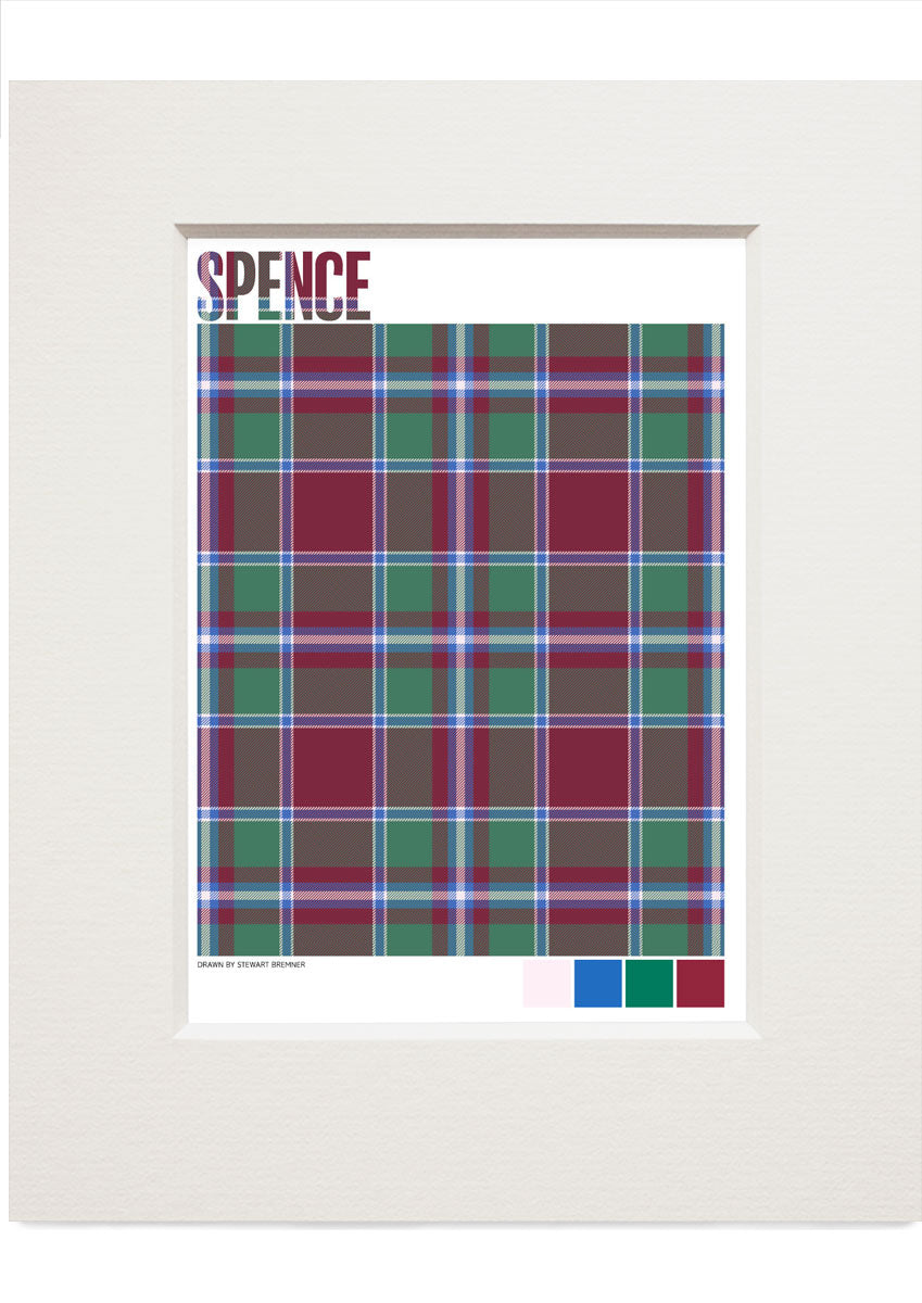 Spence Modern tartan – small mounted print