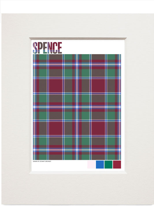 Spence Modern tartan – small mounted print