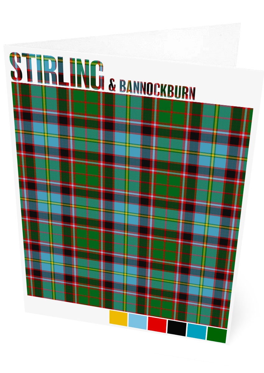 Stirling and Bannockburn Modern tartan – set of two cards