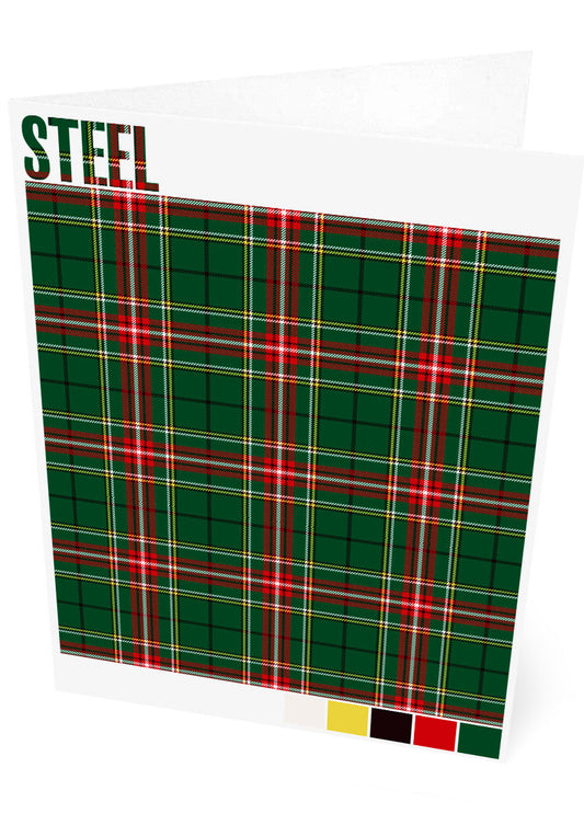 Steel Modern tartan – set of two cards