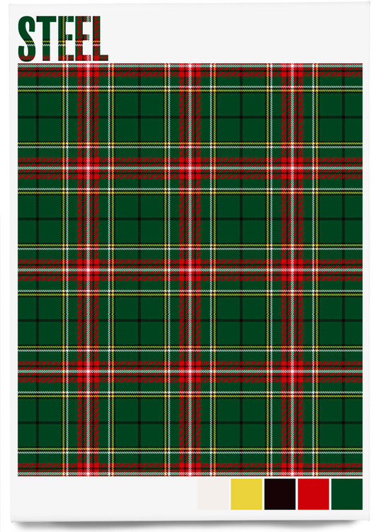 Steel Modern tartan – magnet