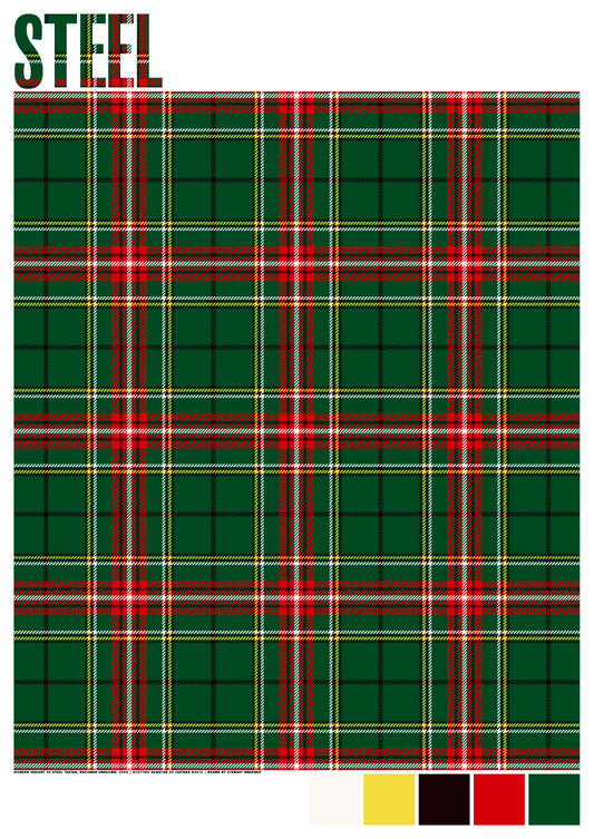 Steel Modern tartan – giclée print