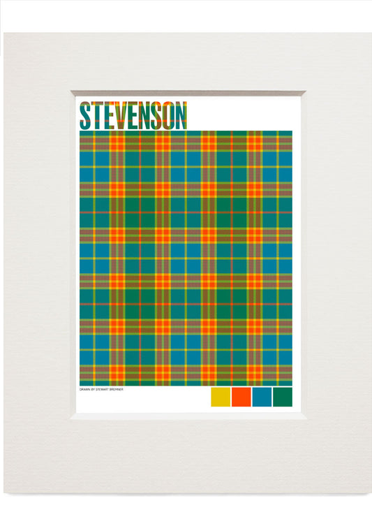 Stevenson Ancient tartan – small mounted print