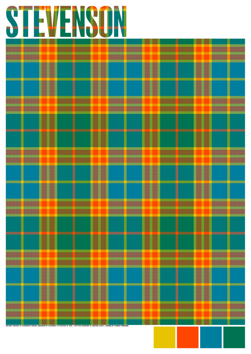 Stevenson Ancient tartan – giclée print