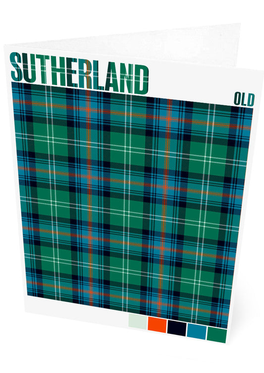 Sutherland Old Ancient tartan – set of two cards