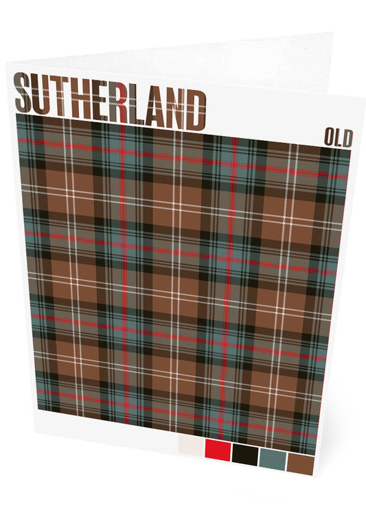 Sutherland Old Weathered tartan – set of two cards