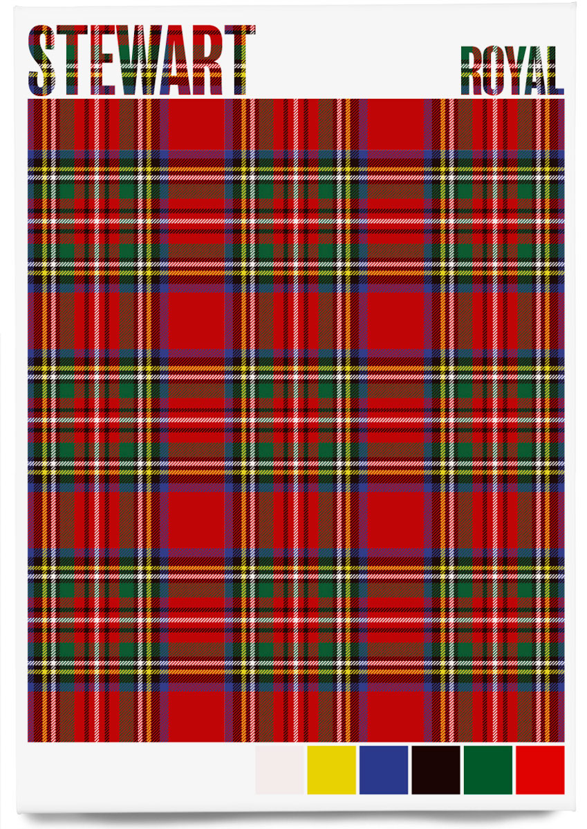 Stewart Royal Modern tartan – magnet