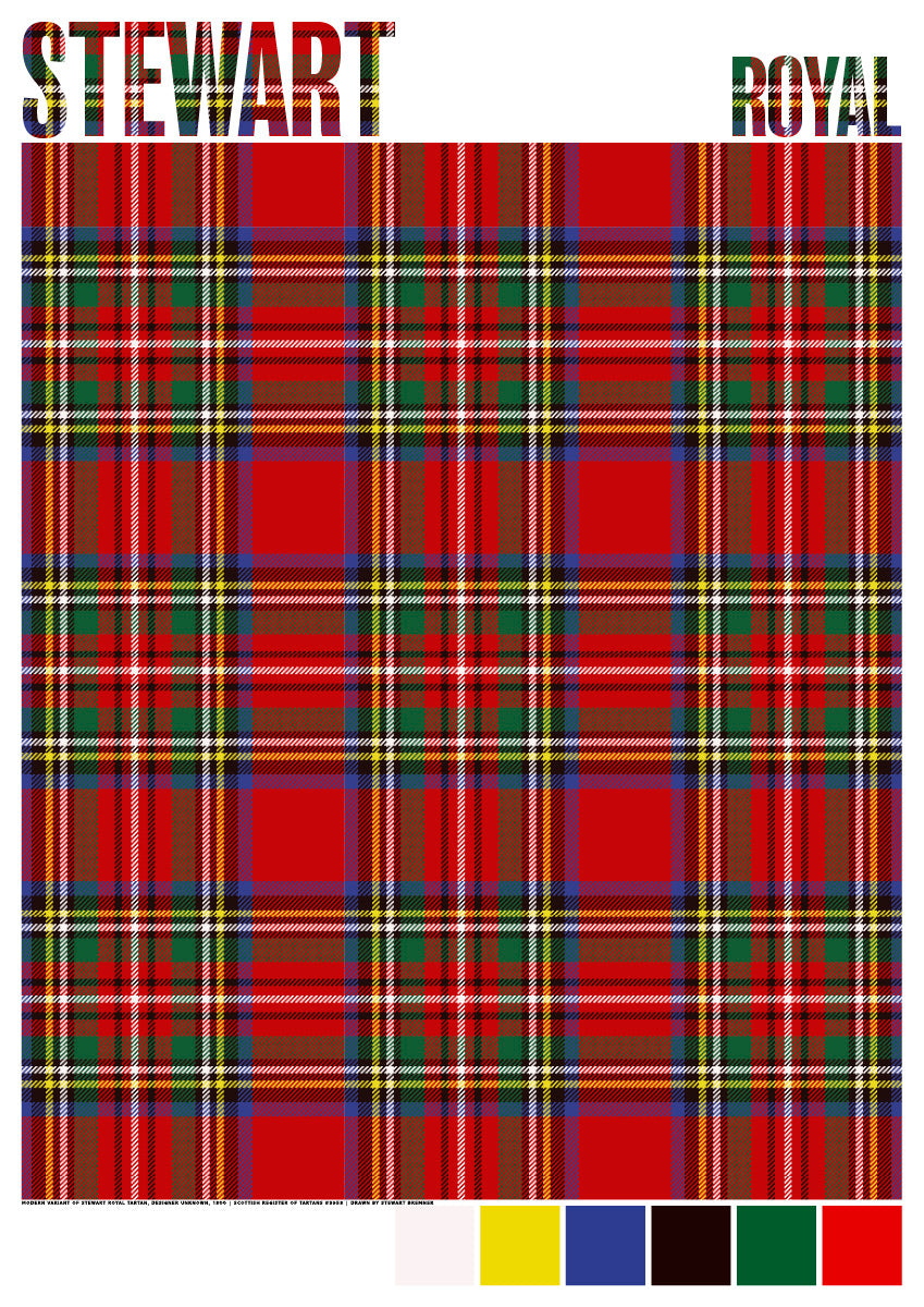 Stewart Royal Modern tartan – poster