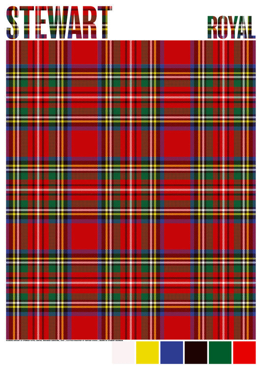 Stewart Royal Modern tartan – giclée print