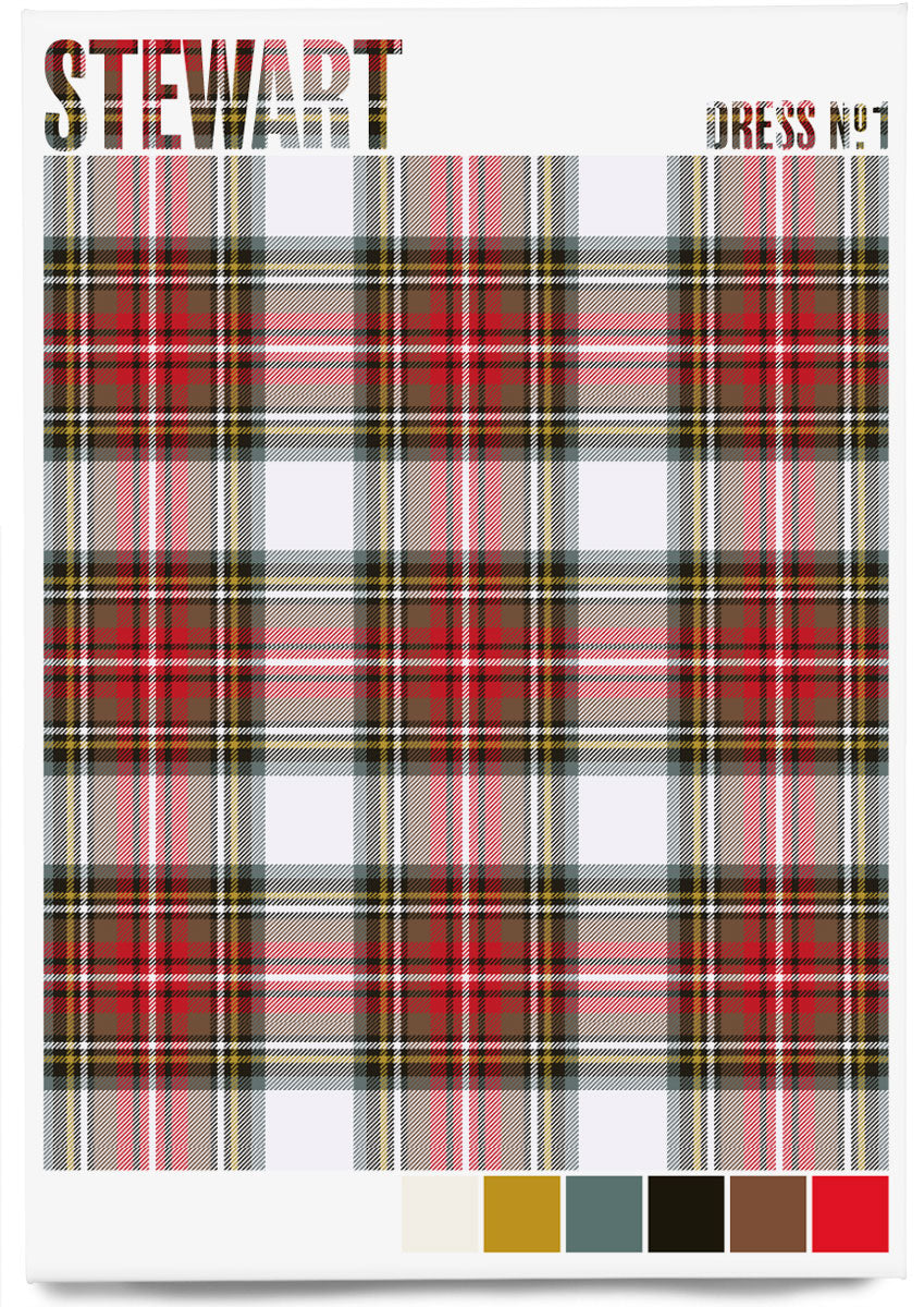 Stewart Dress #1 Weathered tartan – magnet