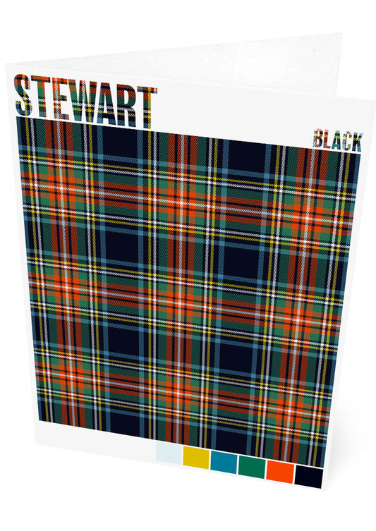 Stewart Black Ancient tartan – set of two cards