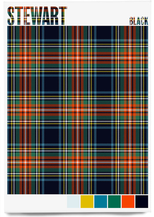 Stewart Black Ancient tartan – magnet