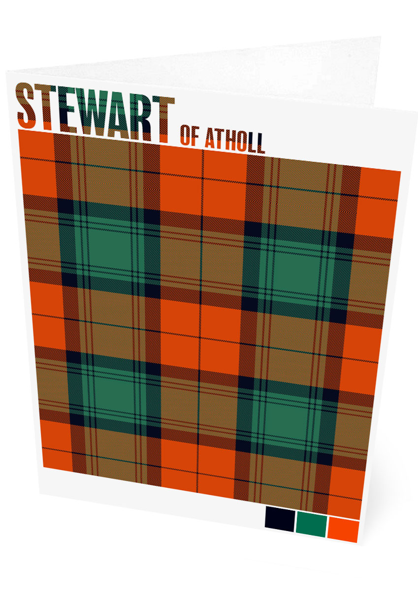 Stewart of Atholl Ancient tartan – set of two cards