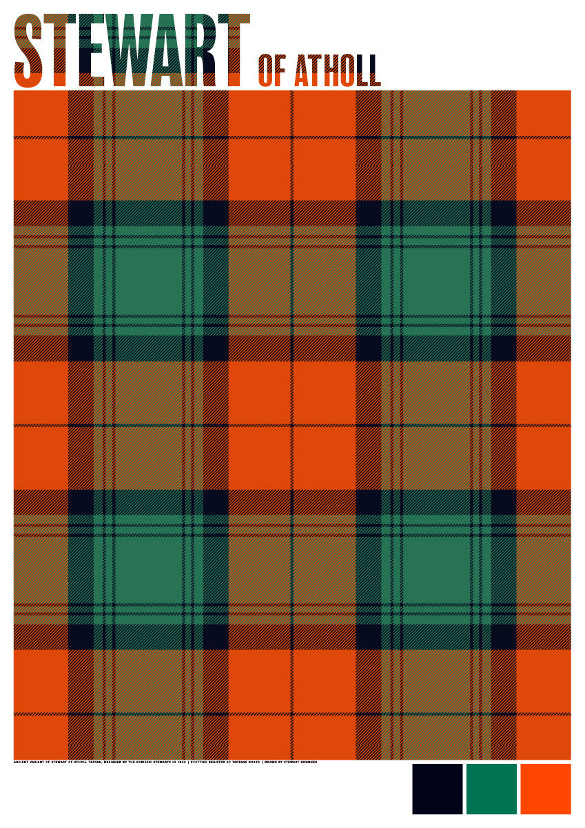 Stewart of Atholl Ancient tartan – giclée print