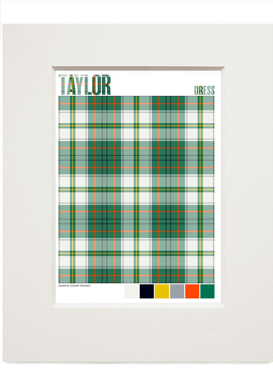 Taylor Dress Ancient tartan – small mounted print