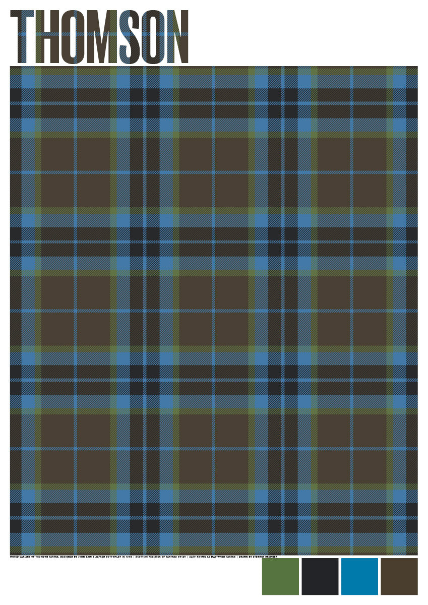 Thomson Muted tartan – giclée print