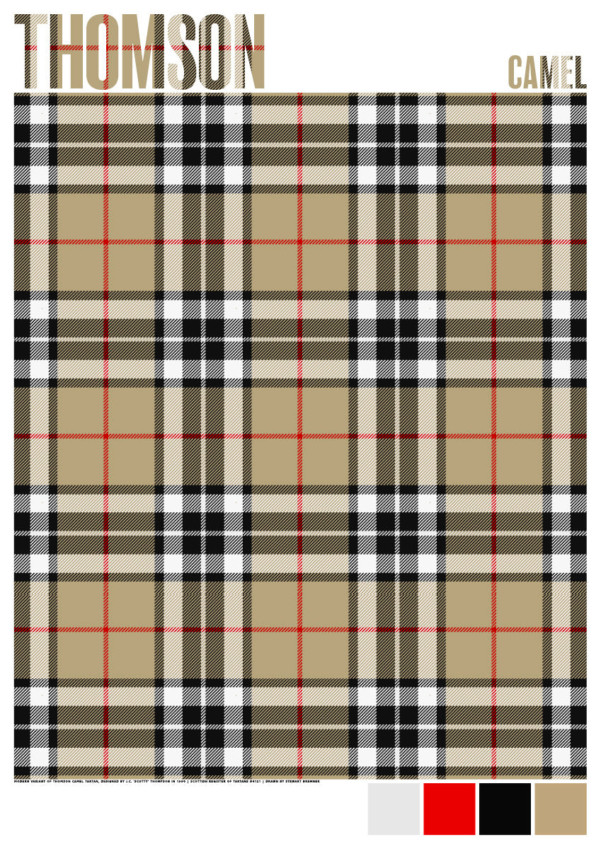 Thomson Camel Modern tartan – giclée print