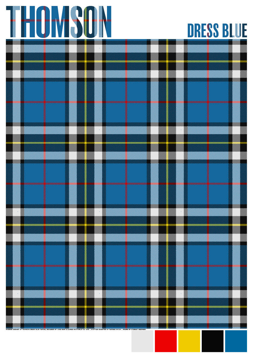 Thomson Dress Blue Modern tartan – poster