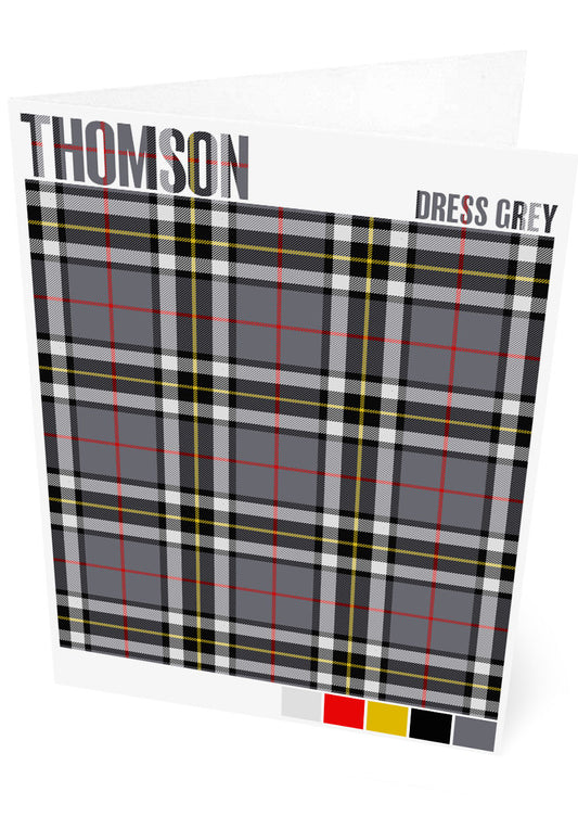 Thomson Dress Grey Modern tartan – set of two cards