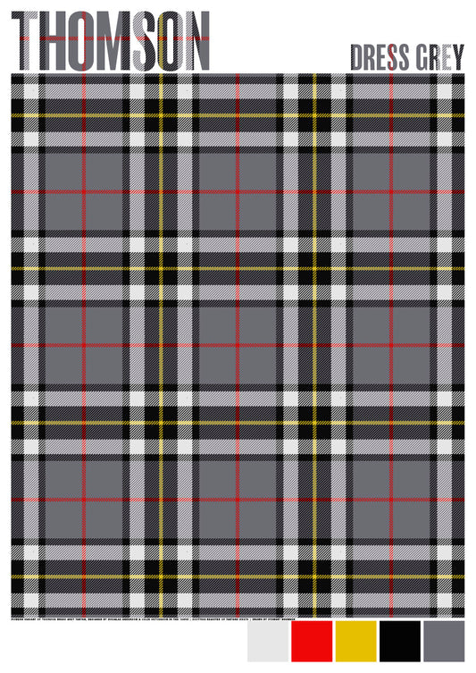 Thomson Dress Grey Modern tartan – giclée print