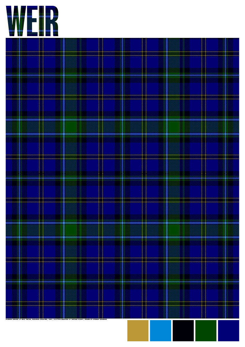 Weir Modern tartan – giclée print