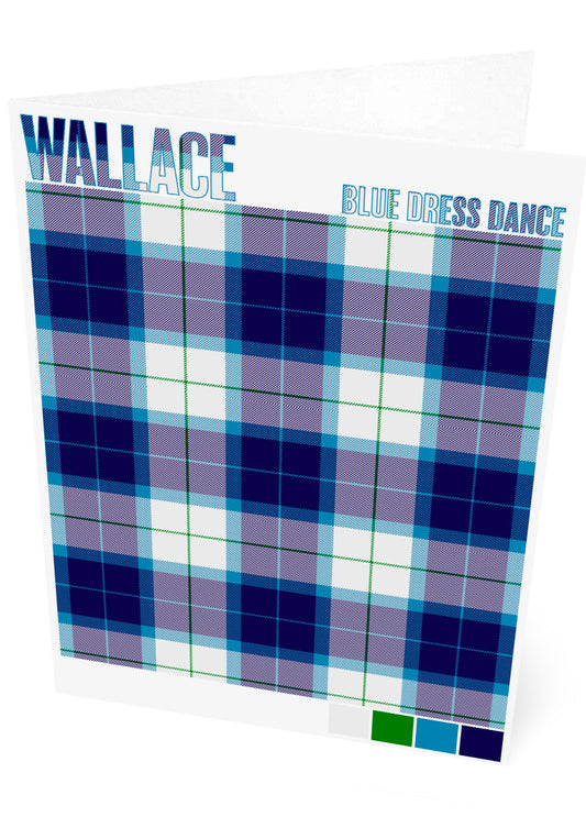 Wallace Blue Dress Dance Modern tartan – set of two cards