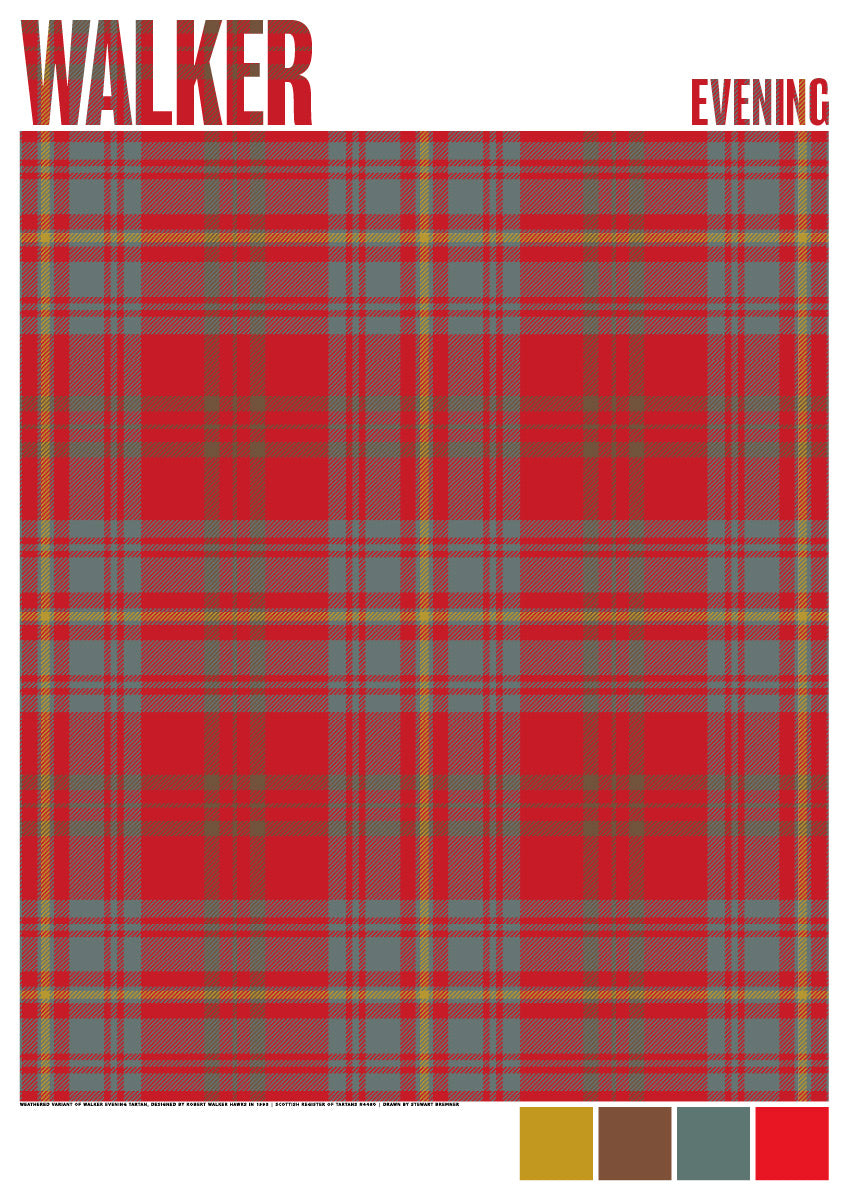 Walker Evening Weathered tartan – giclée print