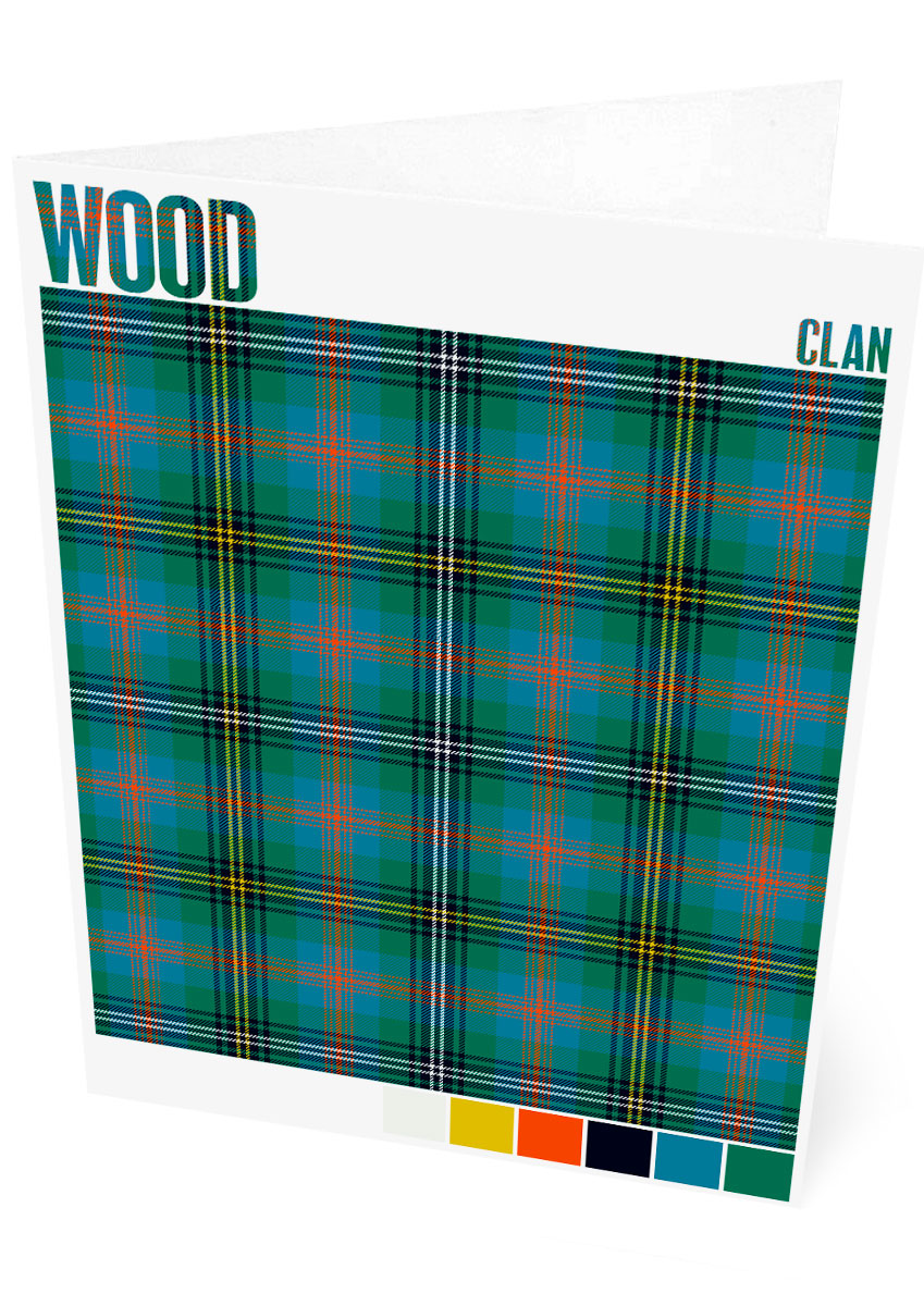 Wood Clan Ancient tartan – set of two cards