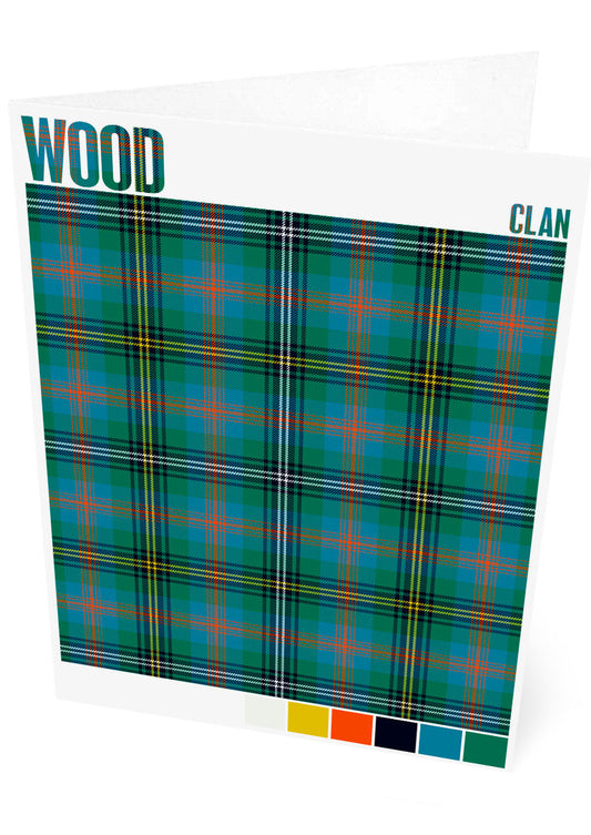 Wood Clan Ancient tartan – set of two cards