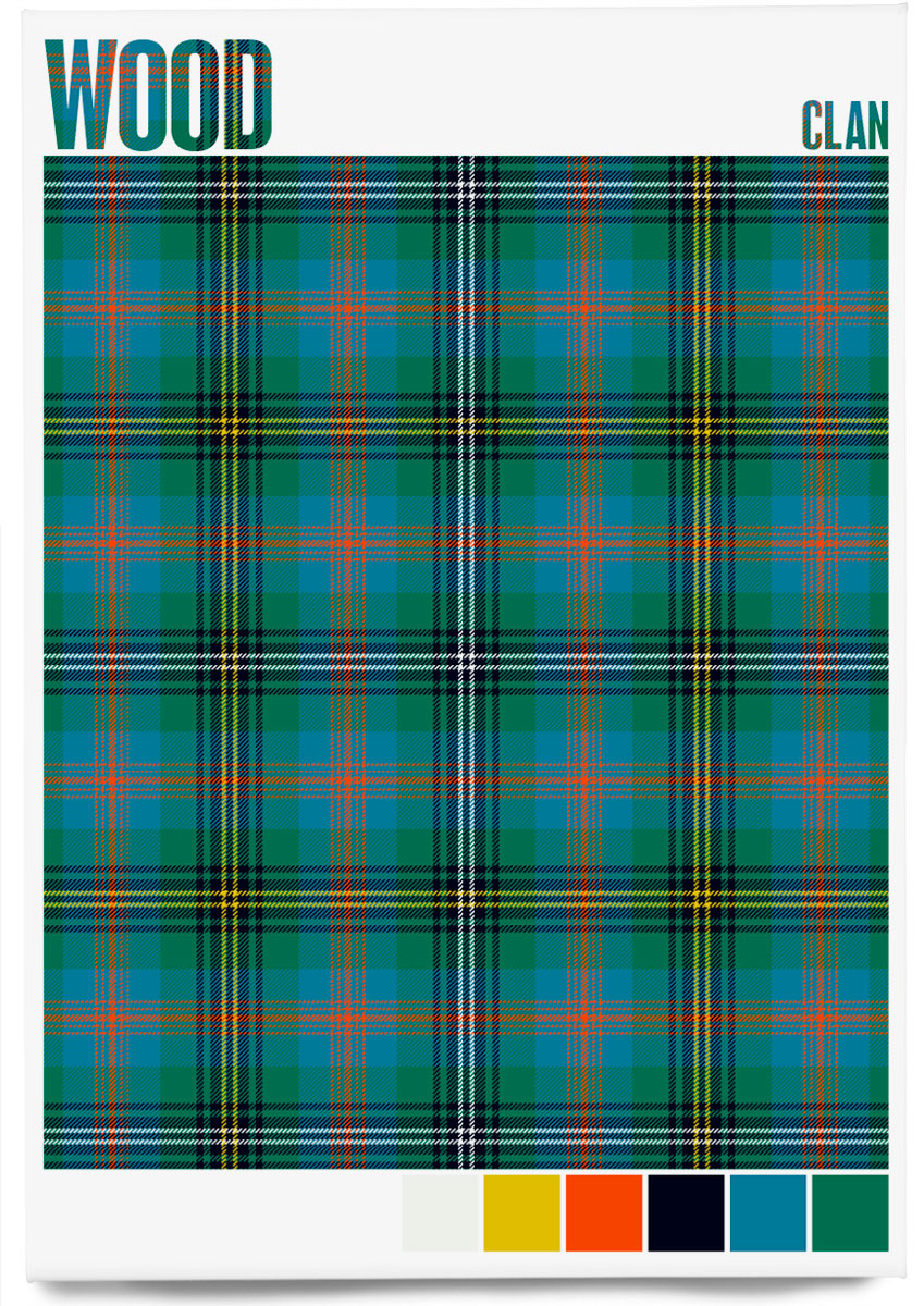 Wood Clan Ancient tartan – magnet