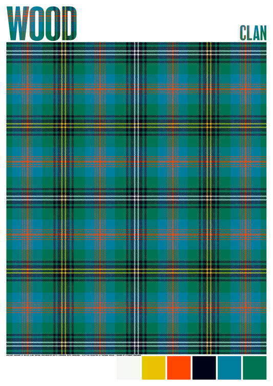 Wood Clan Ancient tartan – giclée print