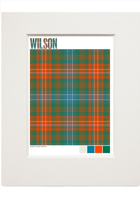 Wilson Ancient tartan – small mounted print