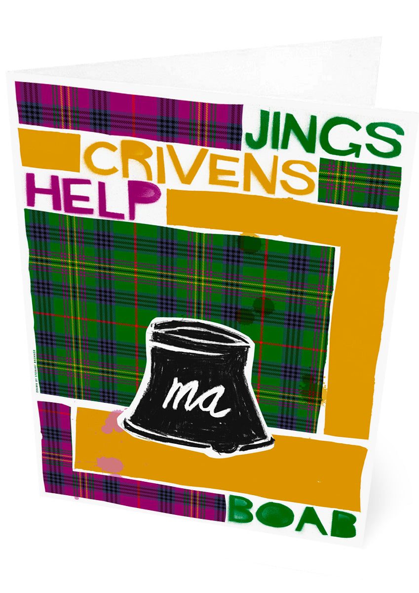 Jings, crivens, help ma Boab! (oan tartan) – set of two cards