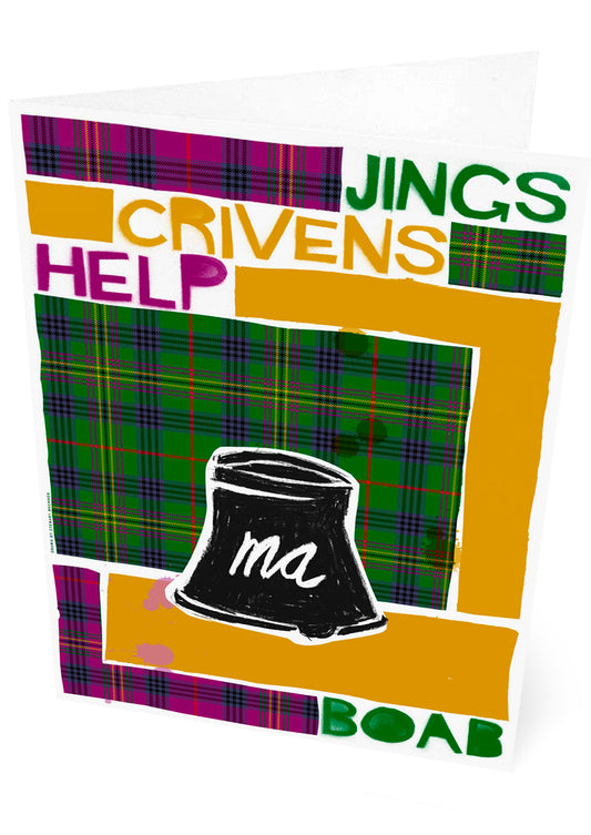 Jings, crivens, help ma Boab! (oan tartan) – set of two cards