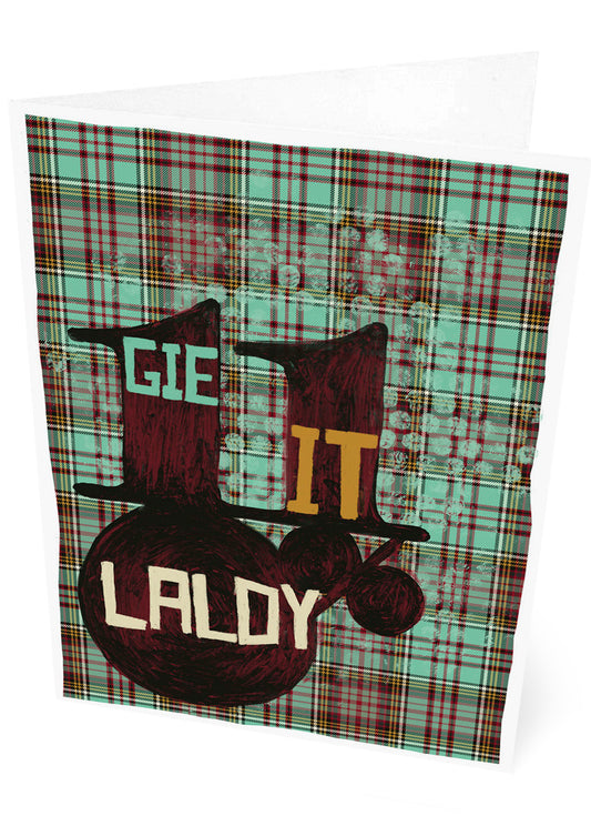Gie it laldy (oan tartan) – set of two cards