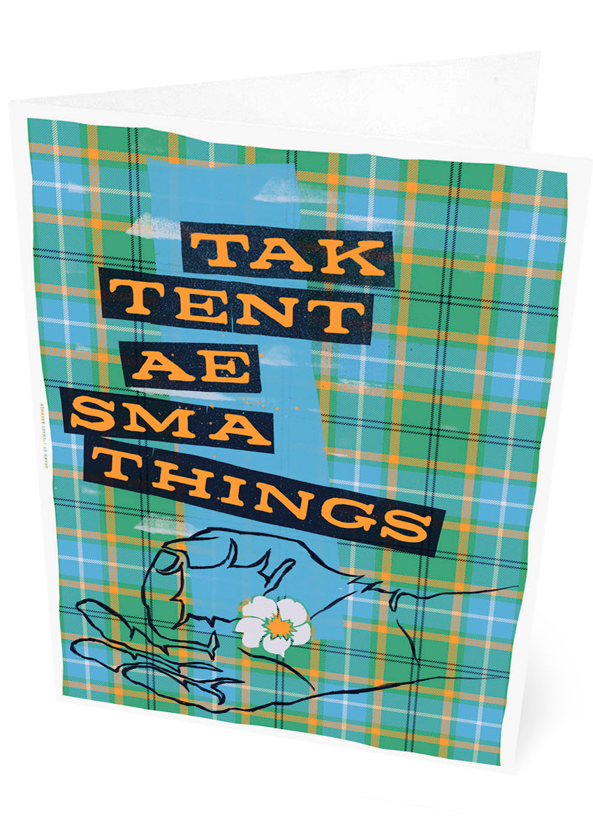 Tak tent o sma things (oan tartan) – set of two cards