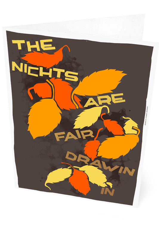 The nichts are fair drawin in (orange) – set of two cards