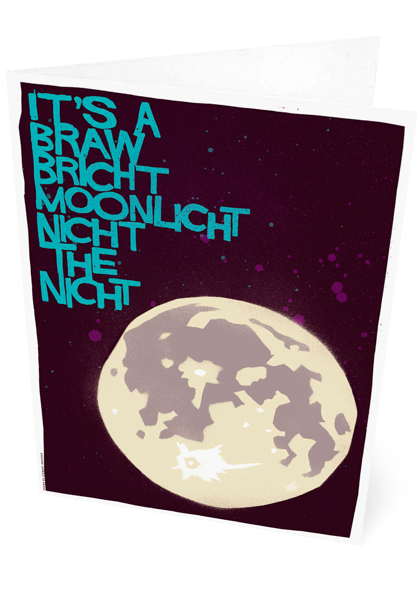 It's a braw bricht moonlicht nicht the nicht (blue) – set of two cards